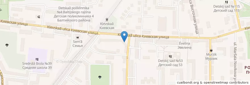 Mapa de ubicacion de Центральная детская библиотека en Rusland, Северо-Западный Федеральный Округ, Oblast Kaliningrad, Городской Округ Калининград.