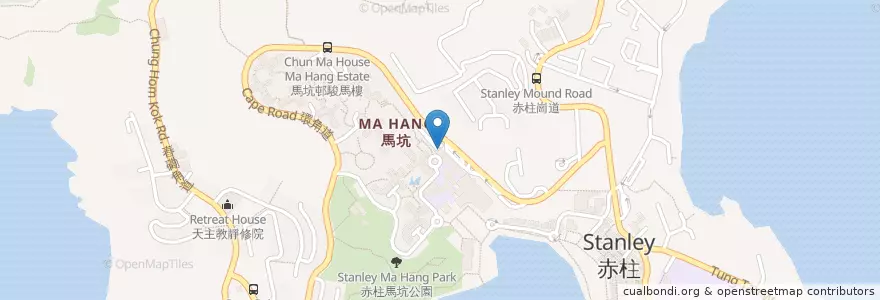 Mapa de ubicacion de 赤柱廣場 Stanley Plaza en Çin, Guangdong, Hong Kong, Hong Kong Adası, Yeni Bölgeler, 南區 Southern District.