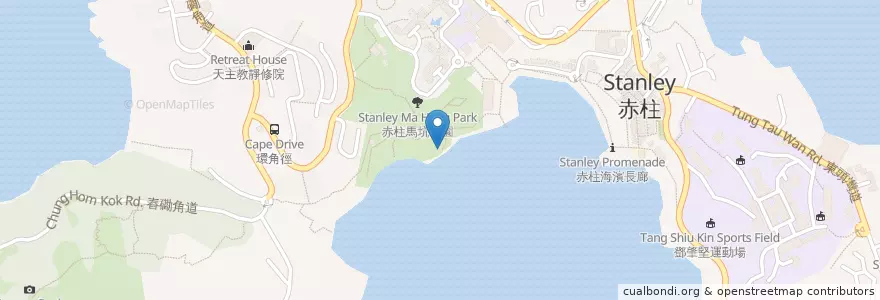 Mapa de ubicacion de 北帝廟 Pak Tai Temple en 중국, 광둥성, 홍콩, 홍콩섬, 신제, 南區 Southern District.