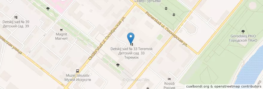 Mapa de ubicacion de Детский сад № 33 Теремок en Russie, District Fédéral Central, Oblast D'Orel, Орловский Район, Городской Округ Орёл.