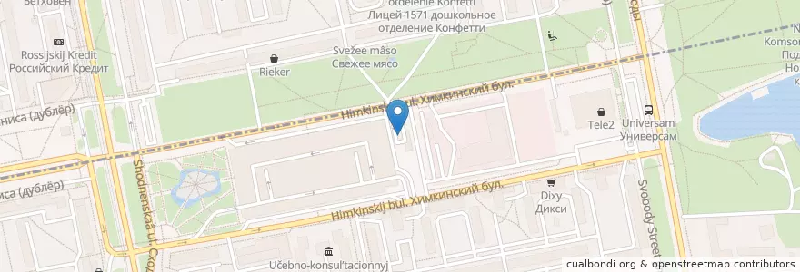 Mapa de ubicacion de ЕКА en 러시아, Центральный Федеральный Округ, Москва, Северо-Западный Административный Округ.