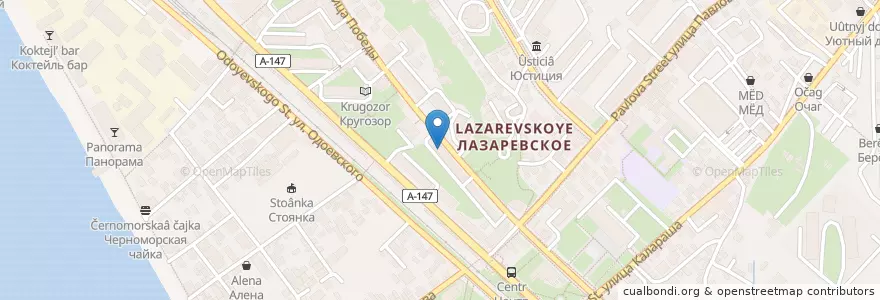 Mapa de ubicacion de Сбербанк en Rusya Federasyonu, Южный Федеральный Округ, Krasnodar Krayı, Городской Округ Сочи.