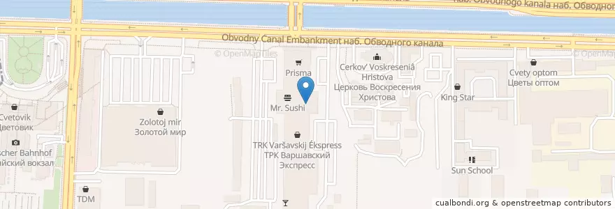 Mapa de ubicacion de округ Измайловское en Russland, Föderationskreis Nordwest, Oblast Leningrad, Sankt Petersburg, Адмиралтейский Район, Округ Измайловское.
