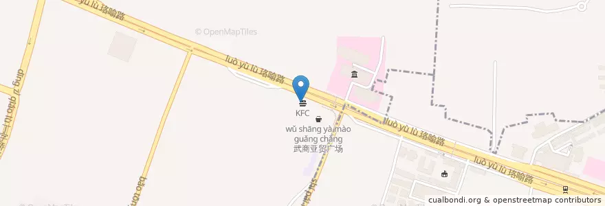 Mapa de ubicacion de KFC en 중국, 후베이성, 우한시, 우창구, 中南路街道.