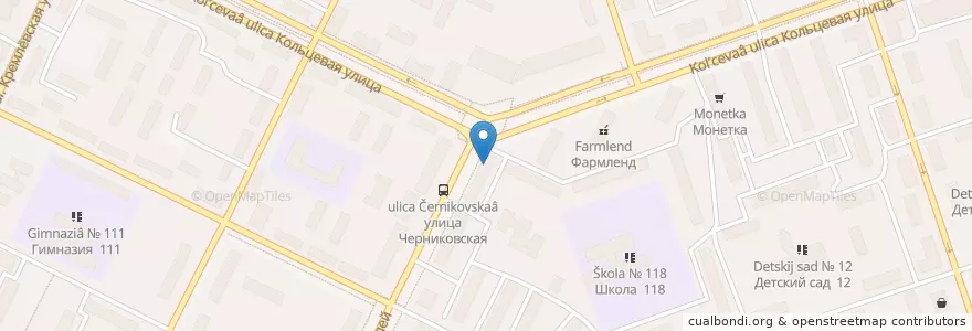 Mapa de ubicacion de Анталия en 러시아, Приволжский Федеральный Округ, Башкортостан, Городской Округ Уфа.