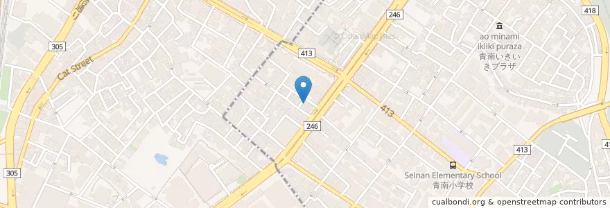 Mapa de ubicacion de カフェ・ラ・ボエム en 日本, 東京都, 渋谷区.