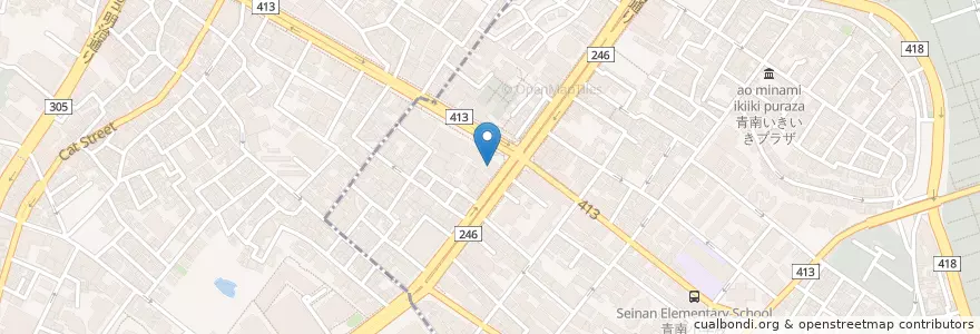 Mapa de ubicacion de みずほ銀行 en 日本, 東京都, 渋谷区.