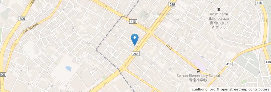 Mapa de ubicacion de まぐろの店 田 en 日本, 東京都, 渋谷区.