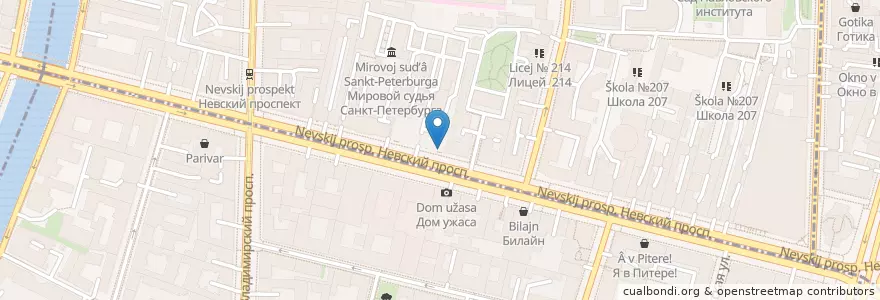 Mapa de ubicacion de Ярумэн en Rusia, Северо-Западный Федеральный Округ, Óblast De Leningrado, San Petersburgo, Центральный Район.