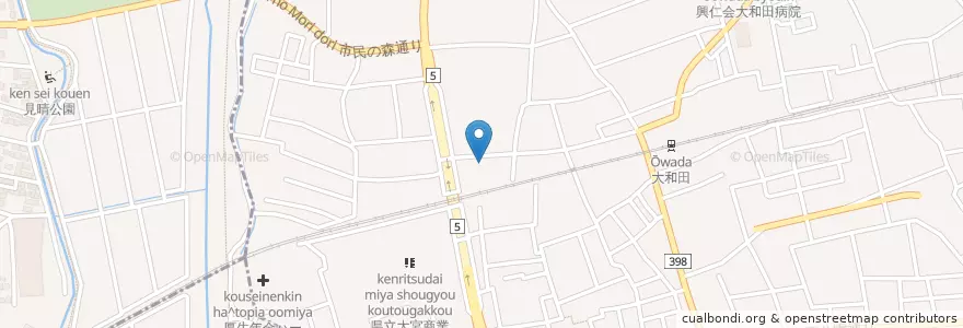 Mapa de ubicacion de 埼玉県信用金庫大和田支店 en Jepun, 埼玉県, さいたま市, 見沼区.