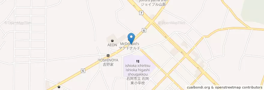 Mapa de ubicacion de バーミヤン en Япония, Ибараки, 石岡市.