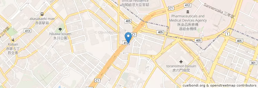 Mapa de ubicacion de 東京スター銀行 en Japonya, 東京都, 港区.