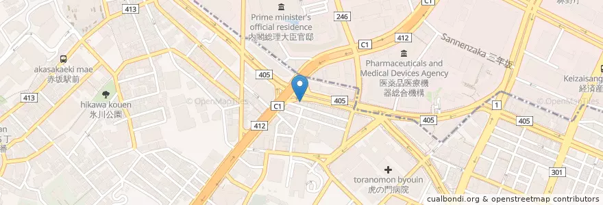 Mapa de ubicacion de すき家 en Japon, Tokyo, 港区.