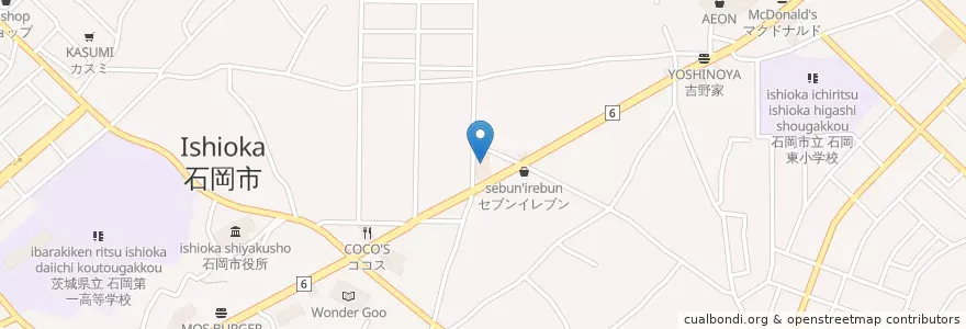 Mapa de ubicacion de シダックス en Japonya, 茨城県, 石岡市.