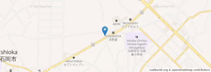 Mapa de ubicacion de まねき猫 en اليابان, إيباراكي, 石岡市.
