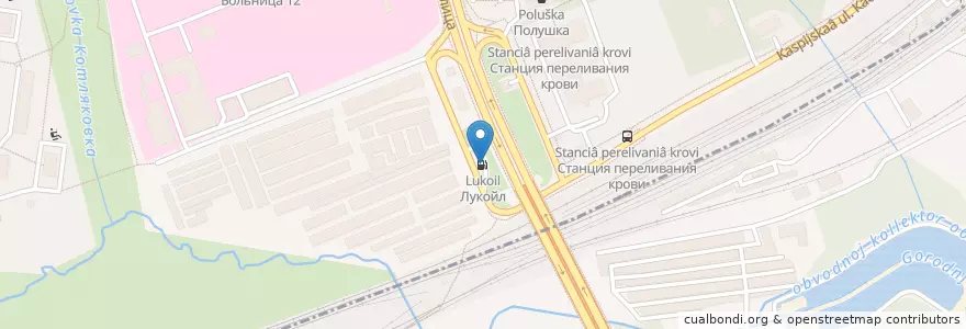 Mapa de ubicacion de Лукойл en Россия, Центральный Федеральный Округ, Москва, Южный Административный Округ.