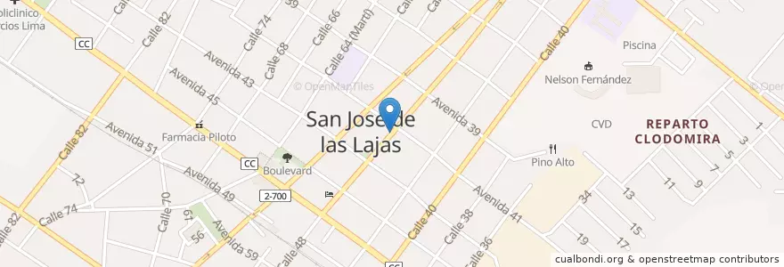 Mapa de ubicacion de Ciudad de San José de las Lajas en 古巴, Mayabeque, San José De Las Lajas, Ciudad De San José De Las Lajas, Ciudad De San José De Las Lajas.