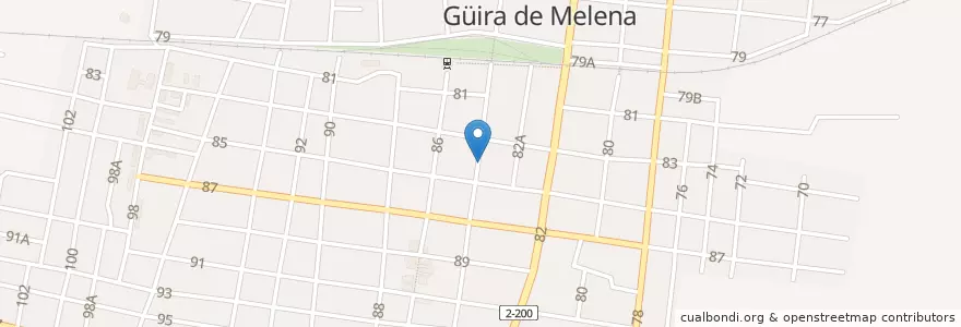 Mapa de ubicacion de Ciudad de Güira de Melena en 쿠바, Artemisa, Güira De Melena, Ciudad De Güira De Melena.