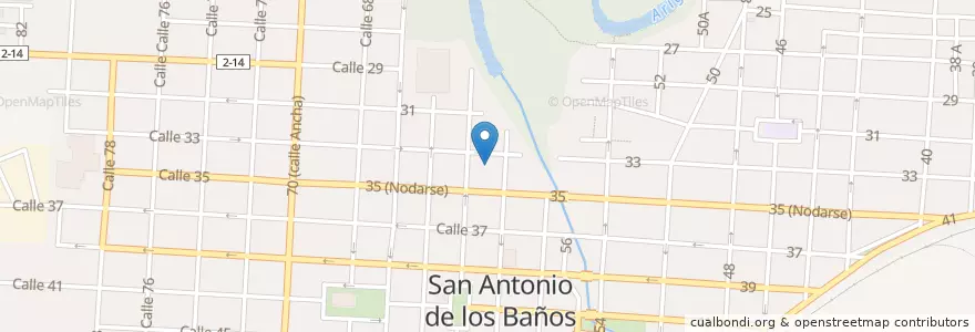 Mapa de ubicacion de Ciudad de San Antonio de los Baños en Куба, Артемиса, Сан-Антонио-Де-Лос-Баньос, Ciudad De San Antonio De Los Baños.