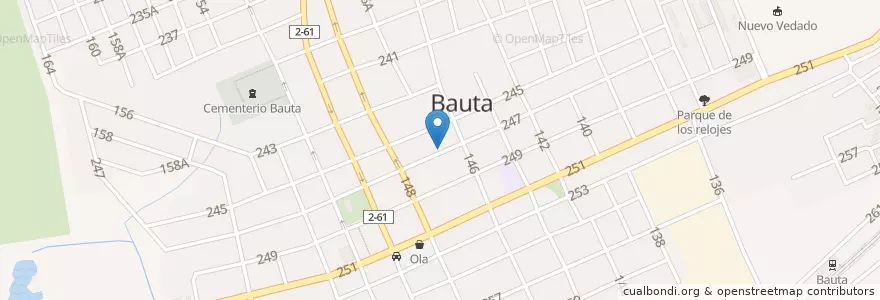 Mapa de ubicacion de Ciudad de Bauta en Куба, Артемиса, Bauta, Ciudad De Bauta.