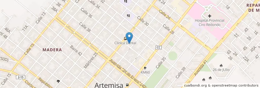 Mapa de ubicacion de Ciudad de Artemisa en Куба, Артемиса, Artemisa, Ciudad De Artemisa.