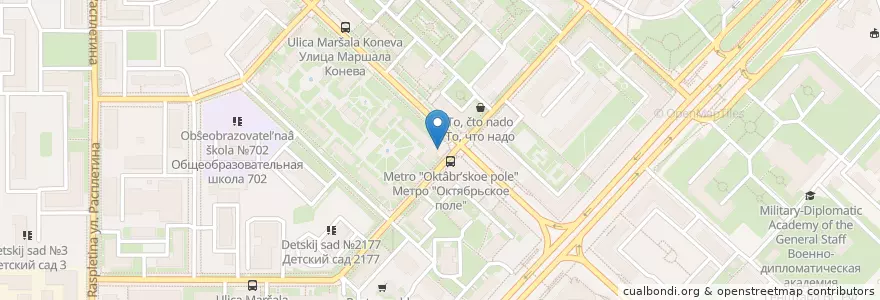 Mapa de ubicacion de Примавера en 러시아, Центральный Федеральный Округ, Москва, Северо-Западный Административный Округ, Район Щукино.