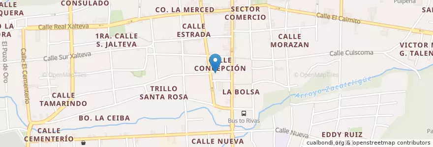 Mapa de ubicacion de Bus to Masaya en Nicaragua, Granada, Granada (Municipio).