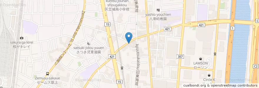 Mapa de ubicacion de MASALA 青物横丁店 en 日本, 東京都, 品川区.