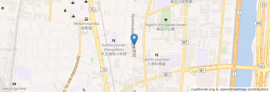 Mapa de ubicacion de シイヤ歯科 en اليابان, 東京都, 品川区.