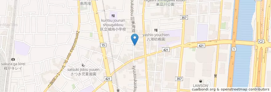 Mapa de ubicacion de ツルハドラッグ en 日本, 东京都/東京都, 品川区.