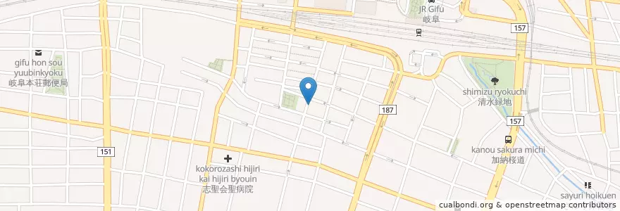 Mapa de ubicacion de 喫茶むらやま en Japan, Gifu Prefecture, Gifu.