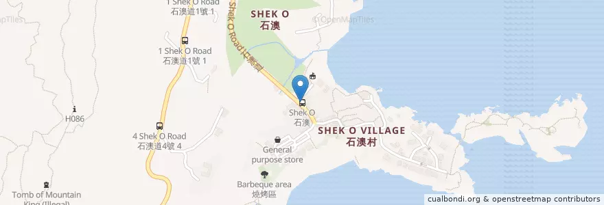 Mapa de ubicacion de 石澳 Shek O en چین, گوانگ‌دونگ, هنگ‌کنگ, جزیره هنگ کنگ, 新界 New Territories, 南區 Southern District.