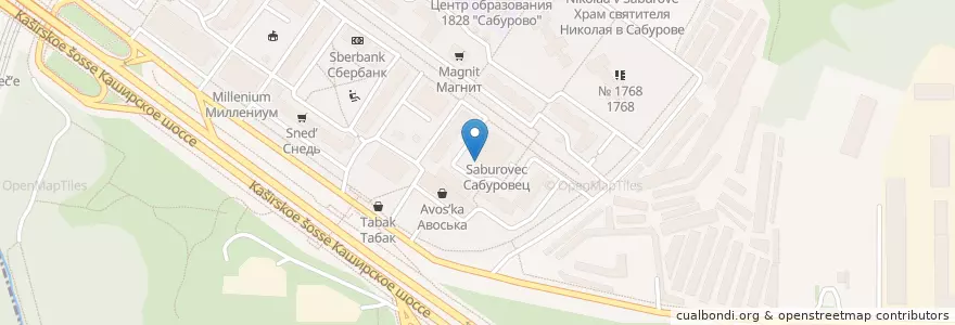 Mapa de ubicacion de Телекомпания "Персей" en Rússia, Distrito Federal Central, Москва, Южный Административный Округ, Район Москворечье-Сабурово.