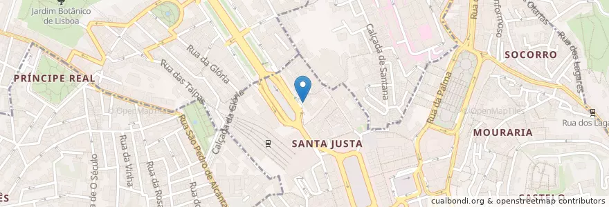 Mapa de ubicacion de Santander Totta en پرتغال, Área Metropolitana De Lisboa, Lisboa, Grande Lisboa, لیسبون.