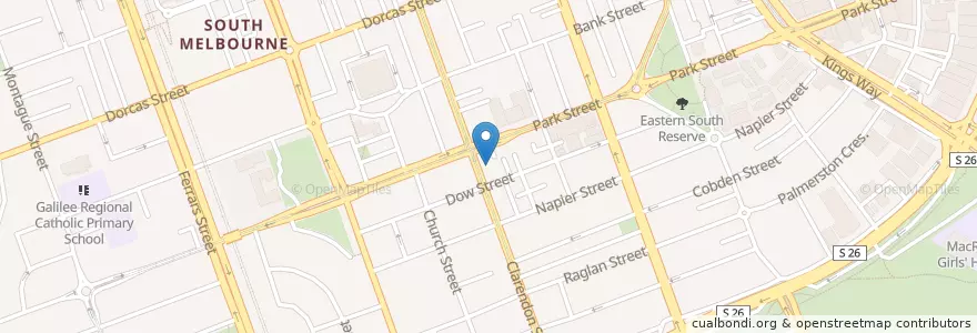 Mapa de ubicacion de South Melbourne Smiles en 오스트레일리아, Victoria, City Of Port Phillip.