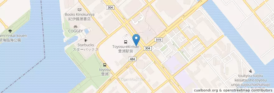 Mapa de ubicacion de Toyosu Koban en Japan, Tokyo, Koto.