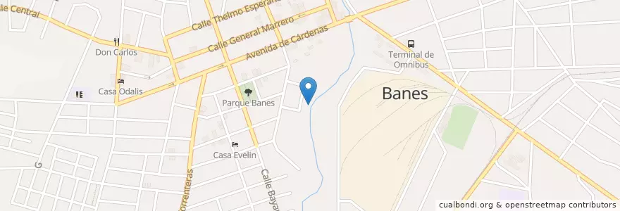 Mapa de ubicacion de Ciudad de Banes en كوبا, Holguín, Banes, Ciudad De Banes.
