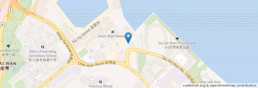 Mapa de ubicacion de 8 Commercial Tower en Chine, Guangdong, Hong Kong, Île De Hong Kong, Nouveaux Territoires, 東區 Eastern District.