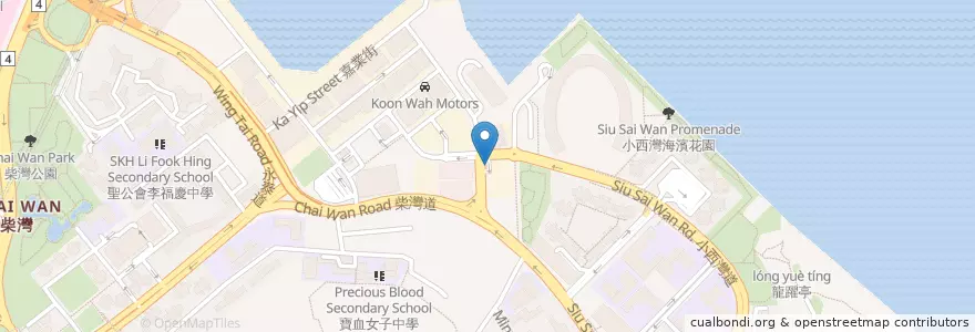 Mapa de ubicacion de Caltex en 중국, 광둥성, 홍콩, 홍콩섬, 신제, 東區 Eastern District.