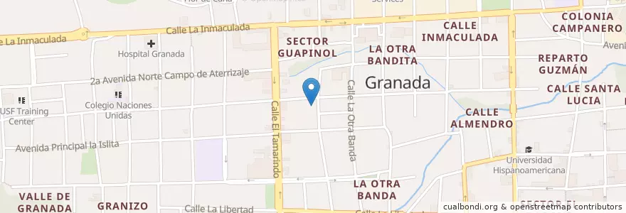 Mapa de ubicacion de Salón del Reino de Los Testigos de Jehova en Nicaragua, Granada, Granada (Municipio).