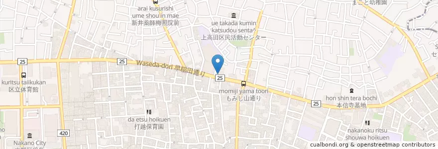 Mapa de ubicacion de 長谷川中野サービスステーション en 日本, 東京都, 中野区.
