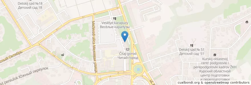 Mapa de ubicacion de Магнит en Rusland, Centraal Federaal District, Oblast Koersk, Курский Район, Городской Округ Курск.