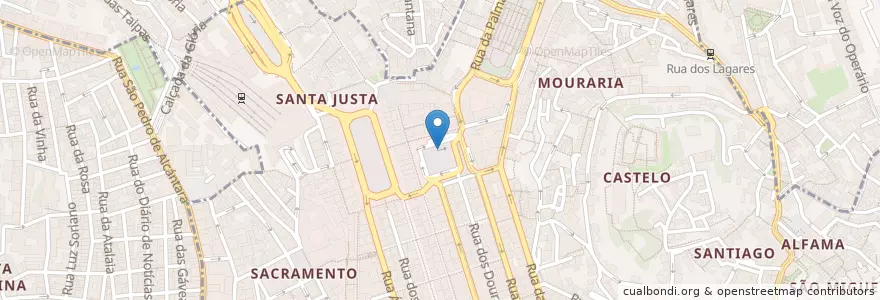 Mapa de ubicacion de Площадь Фигейра en Португалия, Área Metropolitana De Lisboa, Лиссабон, Grande Lisboa, Лиссабон, Santa Maria Maior.