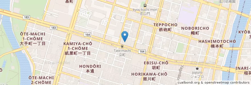 Mapa de ubicacion de 広島銀行 en 日本, 広島県, 広島市, 中区.