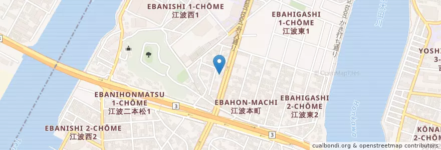 Mapa de ubicacion de 広島銀行江波支店 en ژاپن, 広島県, 広島市, 中区.