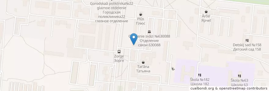 Mapa de ubicacion de Стоматологическая поликлиника №7 en Russia, Siberian Federal District, Novosibirsk Oblast, Novosibirsk.