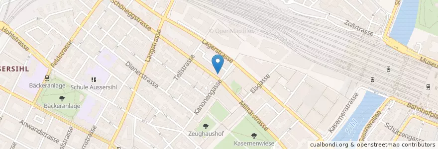 Mapa de ubicacion de Lele en Switzerland, Zürich, Bezirk Zürich, Zürich.