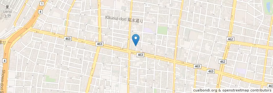 Mapa de ubicacion de 廣大寺 en 日本, 東京都, 台東区.