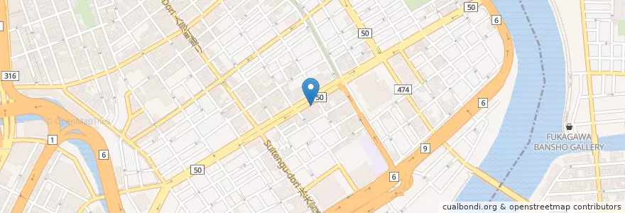 Mapa de ubicacion de やよい軒 en 日本, 東京都, 中央区.