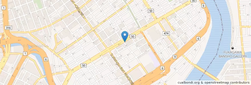 Mapa de ubicacion de そば 甲州屋 en Japan, 東京都, 中央区.
